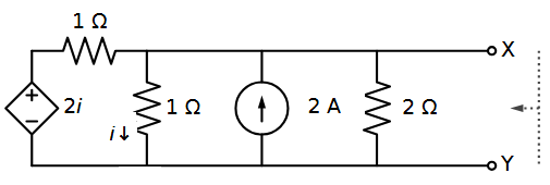 GATE 2007 Electric Circuits Q1 circuit diagram