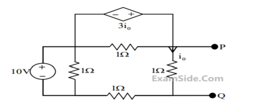 GATE 2017 Electric Circuits Q2 circuit diagram