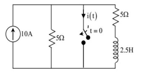 GATE 2017 Electric Circuits Q7 circuit diagram