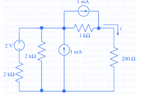 GATE 2023 Electric Circuits Q1 circuit diagram