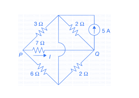 GATE 2024 Electric Circuits Q5 circuit diagram