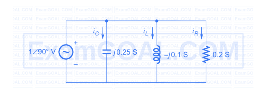 GATE 2025 Electric Circuits Q4 circuit diagram