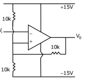 GATE 2008 Analog Electronics Q3 opamp circuit diagram