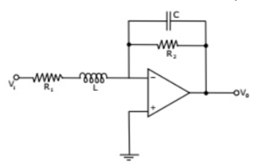 GATE 2008 Analog Electronics Q6 opamp circuit diagram
