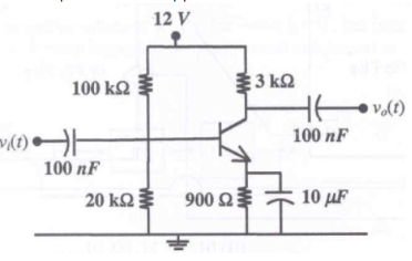 GATE 2009 Analog Electronics Q3 op-amp circuit diagram
