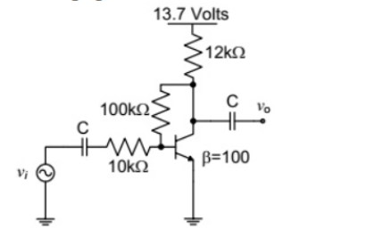GATE 2012 Analog Electronics Q1 circuit diagram