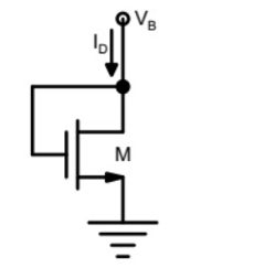 GATE 2014 Analog Electronics Q1 MOSFET circuit diagram