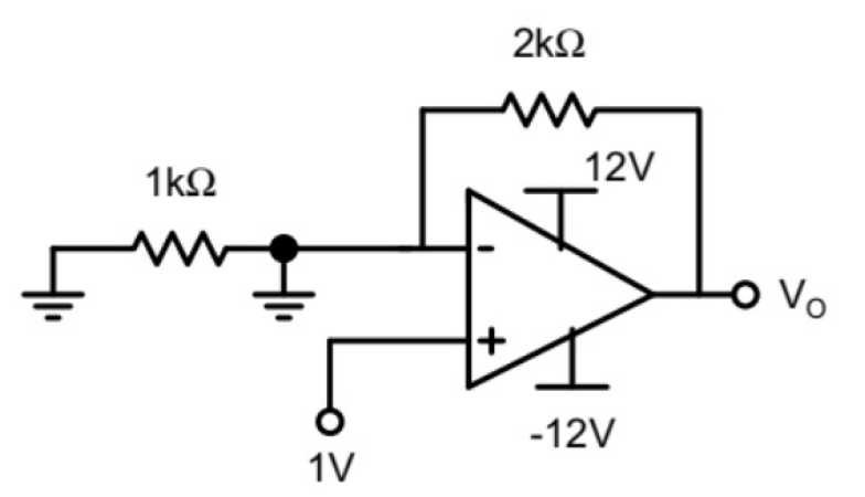 GATE 2015 Analog Electronics Q10 opamp circuit diagram