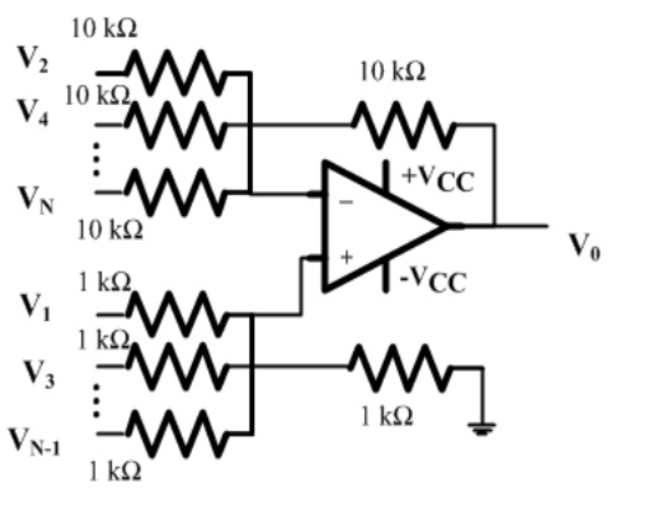 GATE 2016 Analog Electronics Q15 opamp circuit diagram