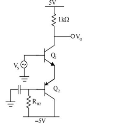 GATE 2017 Analog Electronics Q1 diode circuit diagram