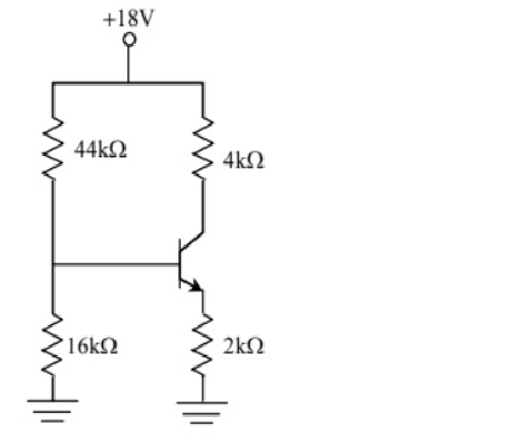 GATE 2017 Analog Electronics Q5 transistor circuit diagram