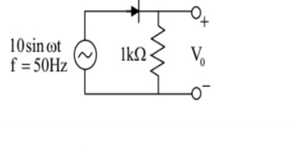 GATE 2017 Analog Electronics Q6 diode circuit diagram