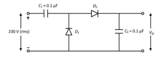 GATE 2020 Analog Electronics Q3 circuit diagram