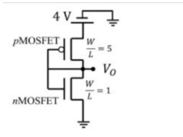 GATE 2022 Analog Electronics Q5 NMOS circuit diagram