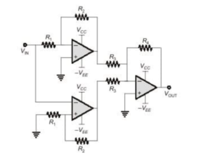 GATE 2023 Analog Electronics Q5 op-amp circuit diagram
