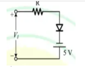 GATE 2025 Analog Electronics Q1 diode circuit diagram