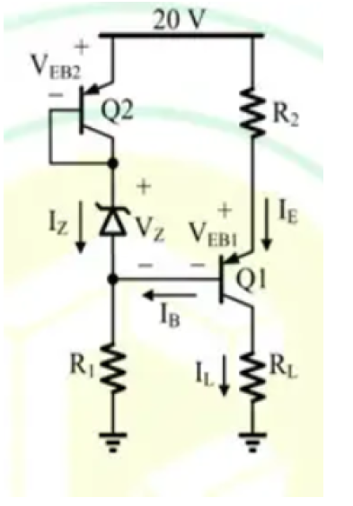 GATE 2025 Analog Electronics Q3 Zener circuit diagram