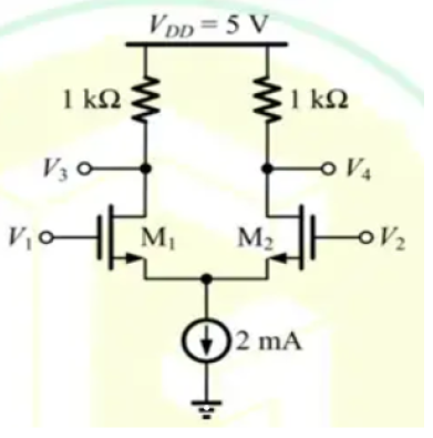 GATE 2025 Analog Electronics Q5 MOSFET circuit diagram