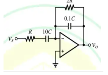 GATE 2025 Analog Electronics Q7 filter circuit diagram
