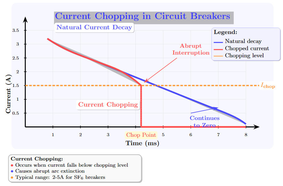 Current chopping phenomenon