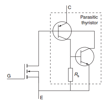 Parasitic thyristor in IGBT