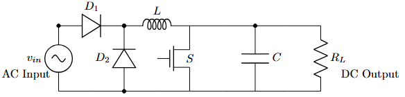 Boost converter for PFC