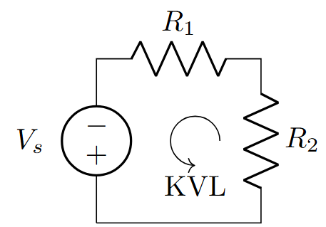Voltage in a closed loop as per KVL