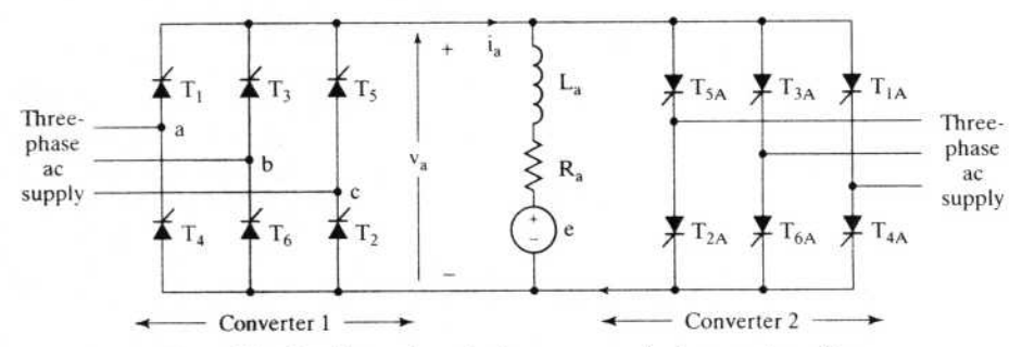Three-phase full-converter circuit